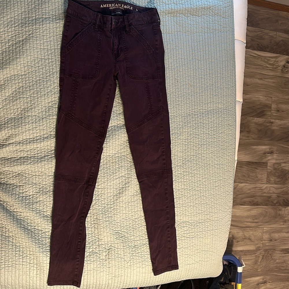 Plum purple American eagle super super stretch jagging